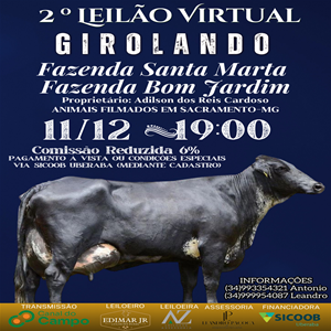 1º Leilão Virtual Fazenda Jardim 